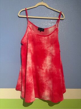 Women's Pink Tie-Dye Spaghetti Strap Camisole